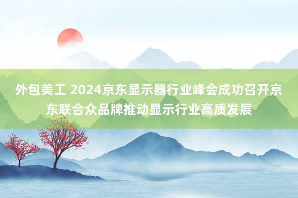 外包美工 2024京东显示器行业峰会成功召开京东联合众品牌推动显示行业高质发展